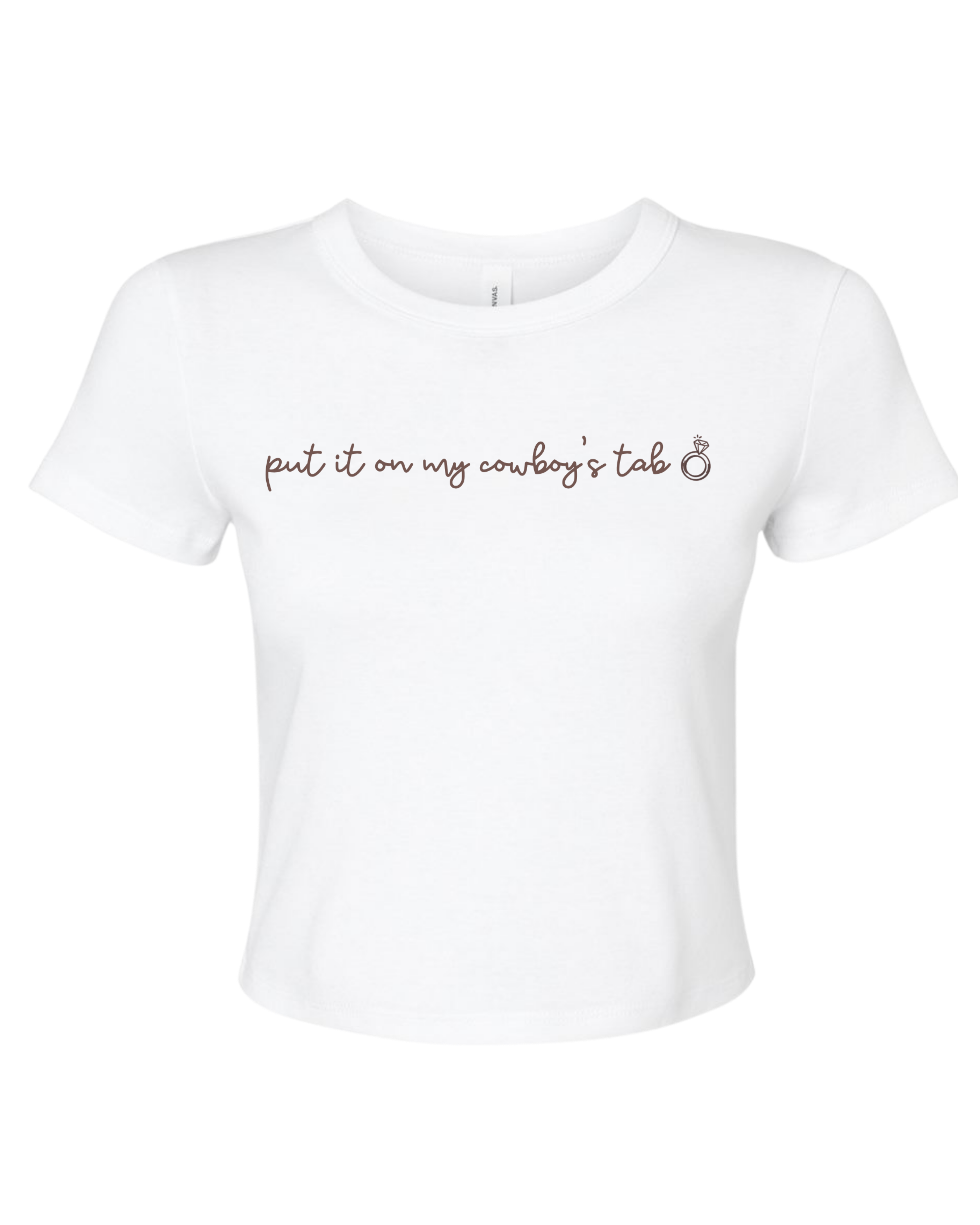 Put It On My Cowboy's Tab Baby Tee